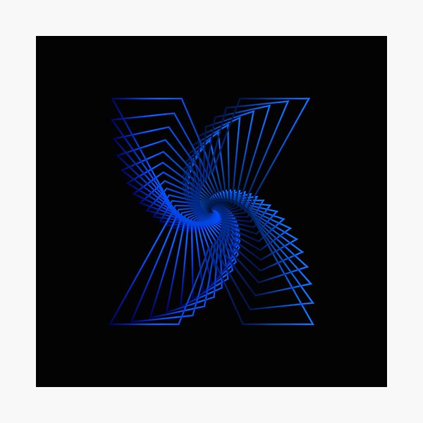 X Line Art Photographic Print