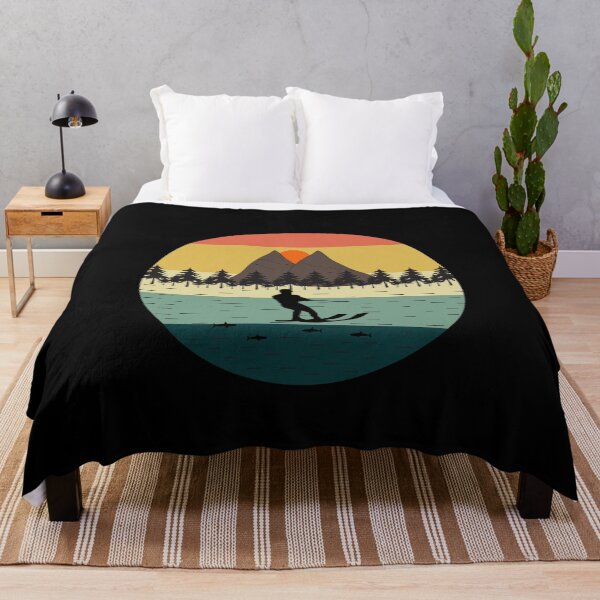 Item preview, Vintage Retro Sunset Water Ski Sport Gift designed and sold by TastefulTees.