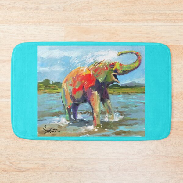 Item preview, Happy Elephant Takes a shower designed and sold by ArtofSpeed.