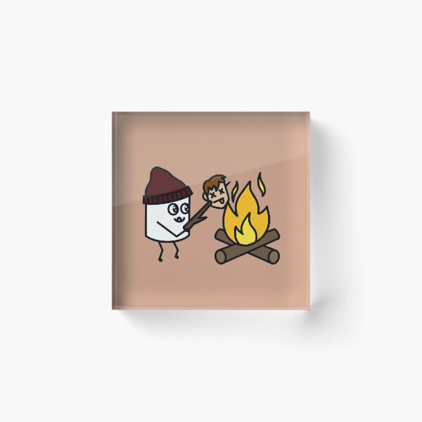 Item preview, Marshmallow roasting human designed and sold by ambertanderes.