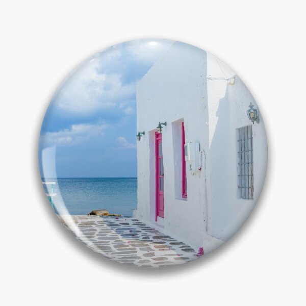 Item preview, Stunning photography of white pink and blue colours of Paros Island, Greece designed and sold by HTPOP.