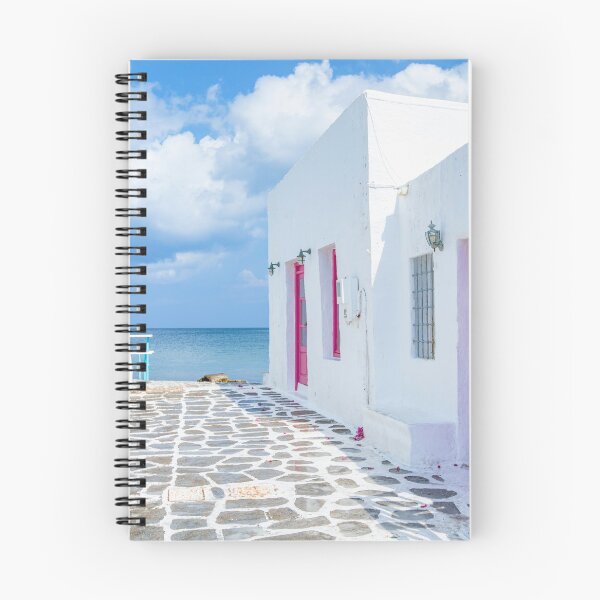 Item preview, Stunning photography of white pink and blue colours of Paros Island, Greece designed and sold by HTPOP.