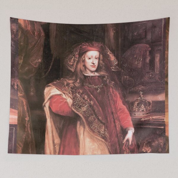 Item preview, King Charles II of Habsburg vintage portrait Oil Painting designed and sold by Vintage Designs +.