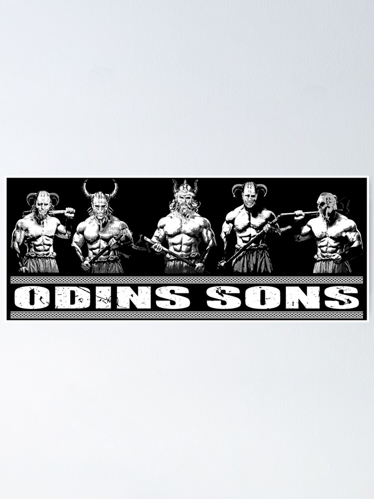 ODINS SONS Poster by Abili Tees Redbubble