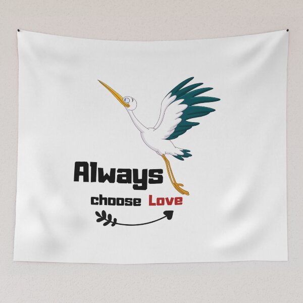 Item preview, Always choose love . Heron fly  designed and sold by kamila11.