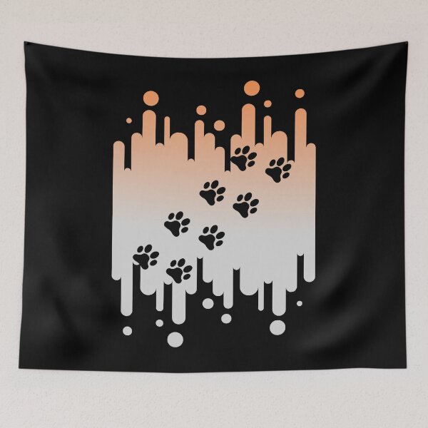 Item preview, Paw Prints on Color designed and sold by DoggyLoveCA.