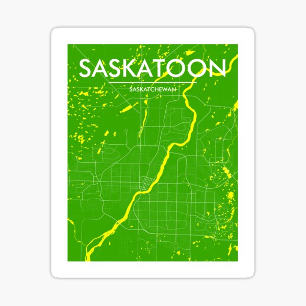"Saskatoon, SK" Sticker for Sale by RoboDynamite Redbubble