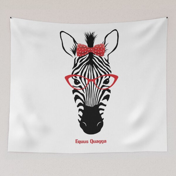 Item preview, Equus Quagga - Nerdy Plains Zebra designed and sold by OBJETDART.