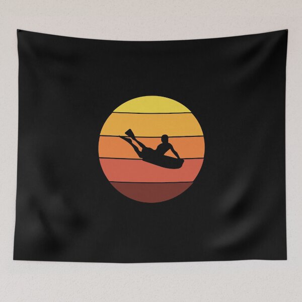 Item preview, Vintage Retro Sunset Body boarding Water Sport Gift designed and sold by TastefulTees.