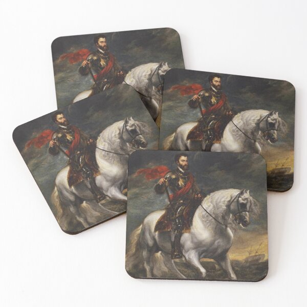 Item preview, Royal on Horseback - royal portrait art designed and sold by Vintage Designs +.