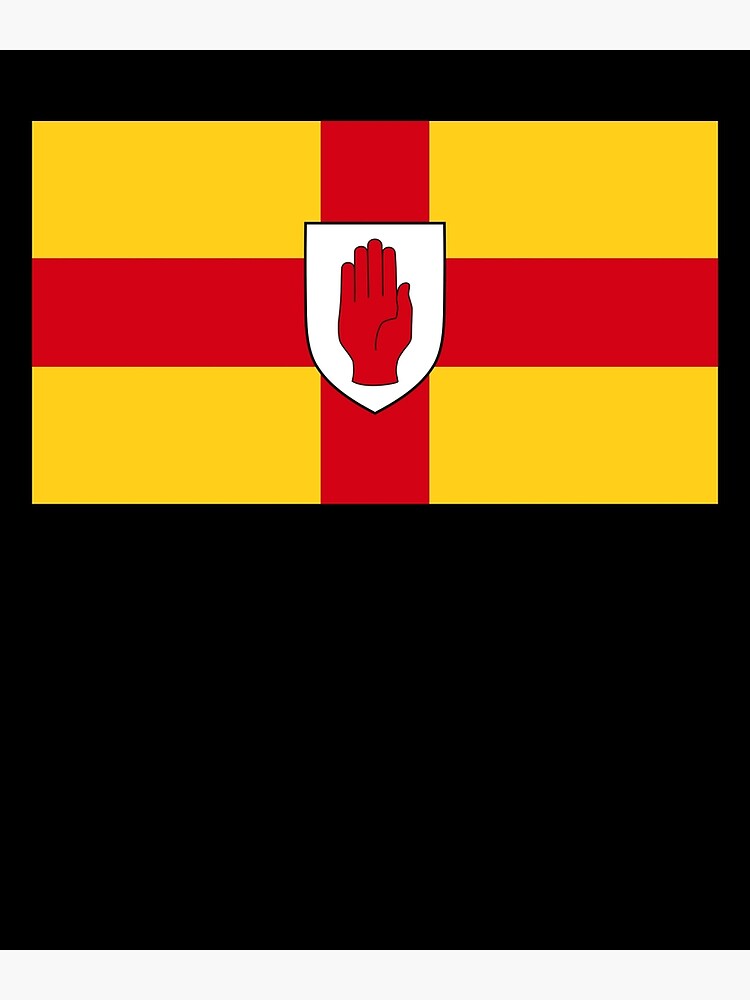 yellow red hand of ulster flag