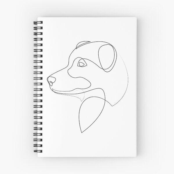 Item preview, Australian Shepherd - 2 - one line drawing designed and sold by addillum.