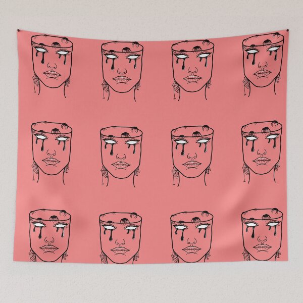 Item preview, Mindless:Original Line Art Drawing- Pink Background designed and sold by Arthemeral.