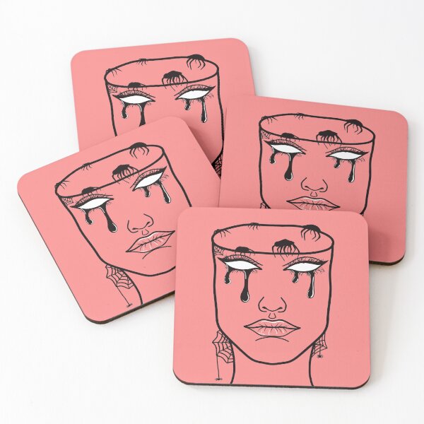Item preview, Mindless:Original Line Art Drawing- Pink Background designed and sold by Arthemeral.