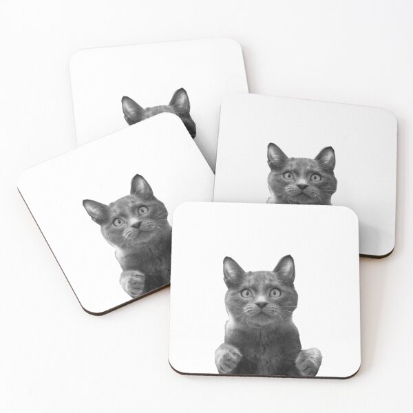 Item preview, cute black and white staring cat  designed and sold by NelBo.
