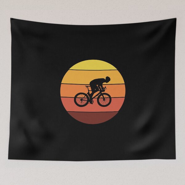 Item preview, Vintage Retro Sunset Cycling Bicycle Cyclist Gift designed and sold by TastefulTees.