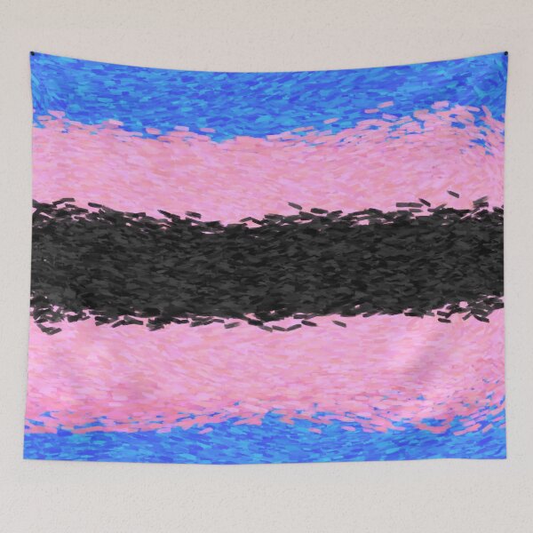 Artikelvorschau, Schwarze Trans-Flagge entworfen und verkauft von ravens-are-cool.