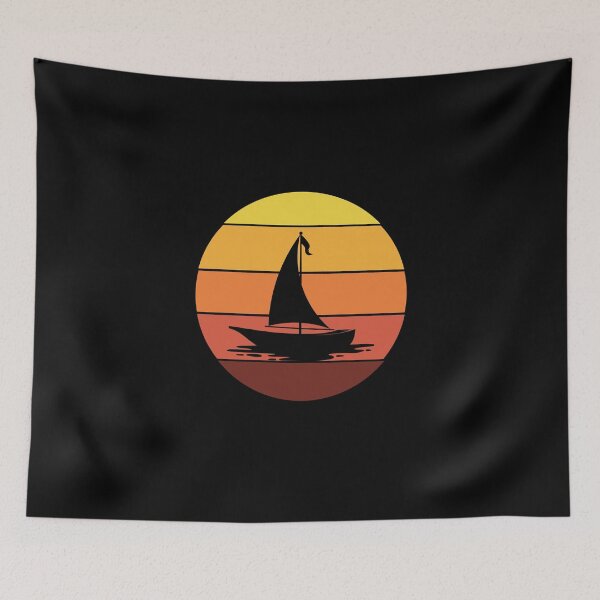 Item preview, Retro Sunset Sailboat Sailors Christmas Gift designed and sold by TastefulTees.