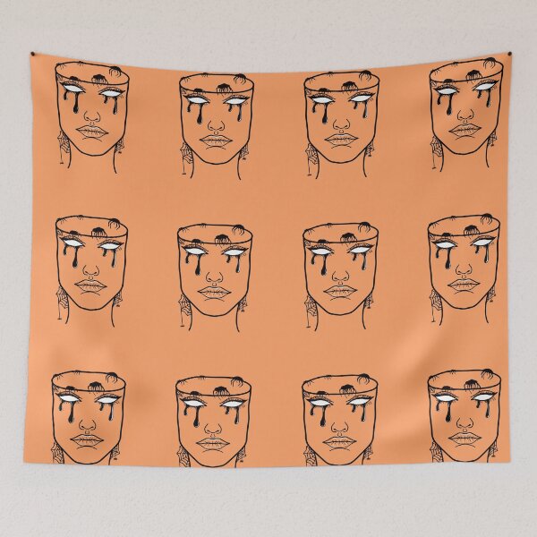 Item preview, Mindless: Original Line Art Drawing- Peach Background designed and sold by Arthemeral.