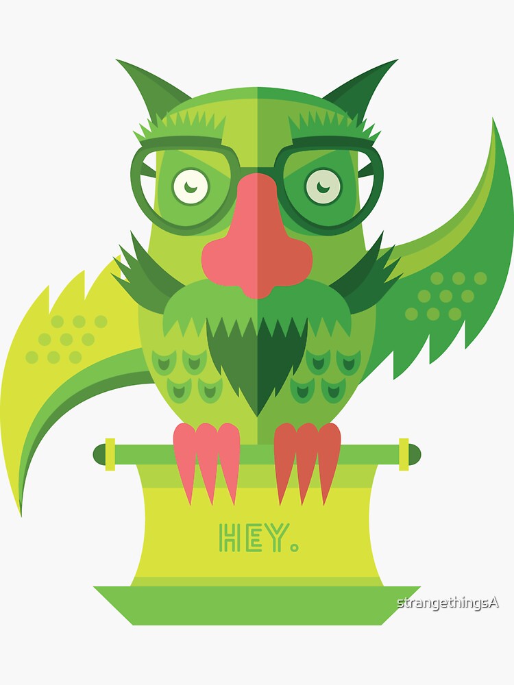 Thumbnail 3 of 3, Sticker, Owl See You Later designed and sold by strangethingsA.