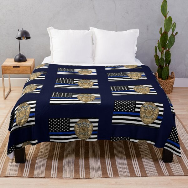 Item preview, New Mexico State Police Blue Line Flag designed and sold by Lawrence Baird.