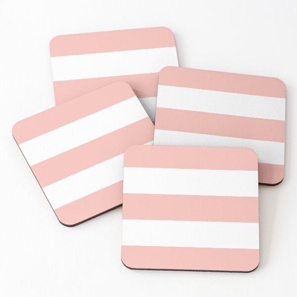 Item preview, Large BABY PINK and WHITE Horizontal STRIPES designed and sold by RachelMacht.