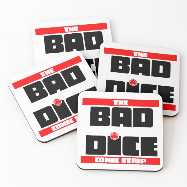 Item preview, The Bad Dice Comic Strip Logo (White) designed and sold by BAD-DiCE.