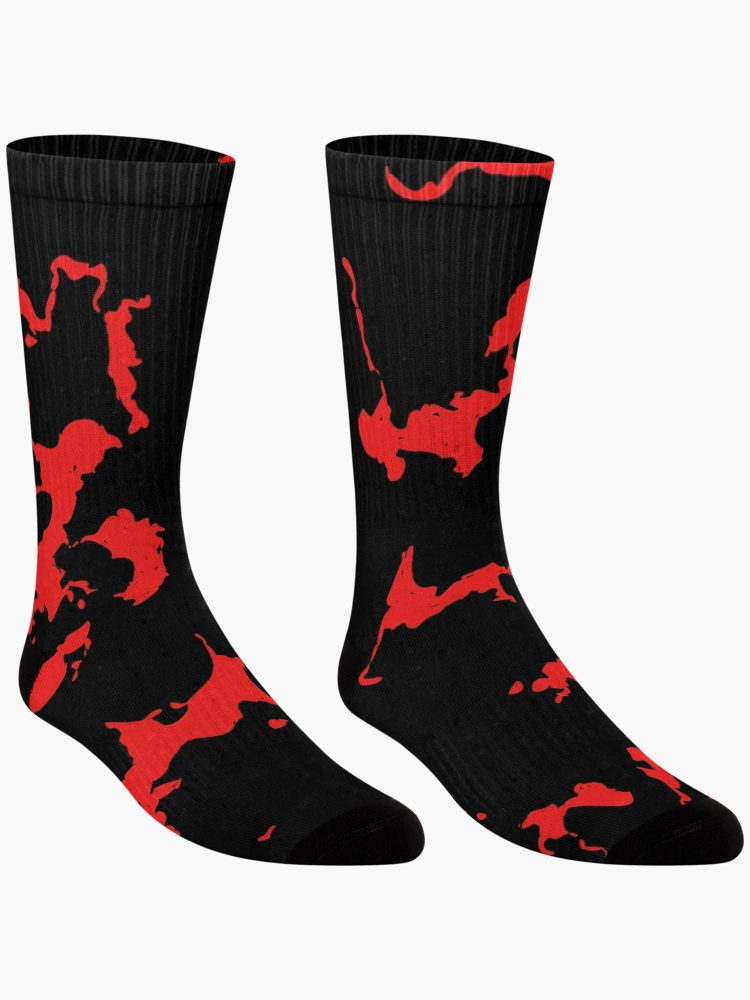 Thumbnail 3 of 5, Socks, Red Marble Texture Pattern designed and sold by masterbones.