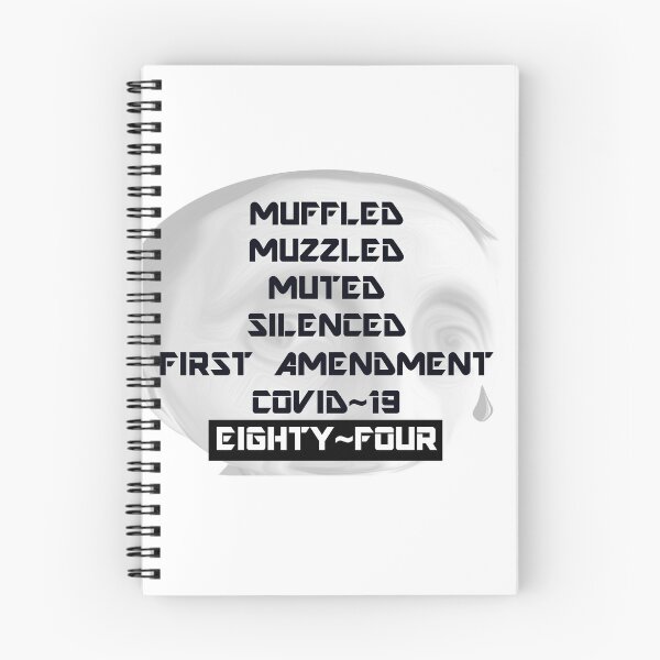 Item preview, Muffled Muzzled Muted Silenced First Amend Covid1984 designed and sold by rmcgowan-studio.