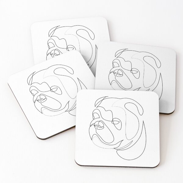 Item preview, English Bulldog - one line drawing designed and sold by addillum.