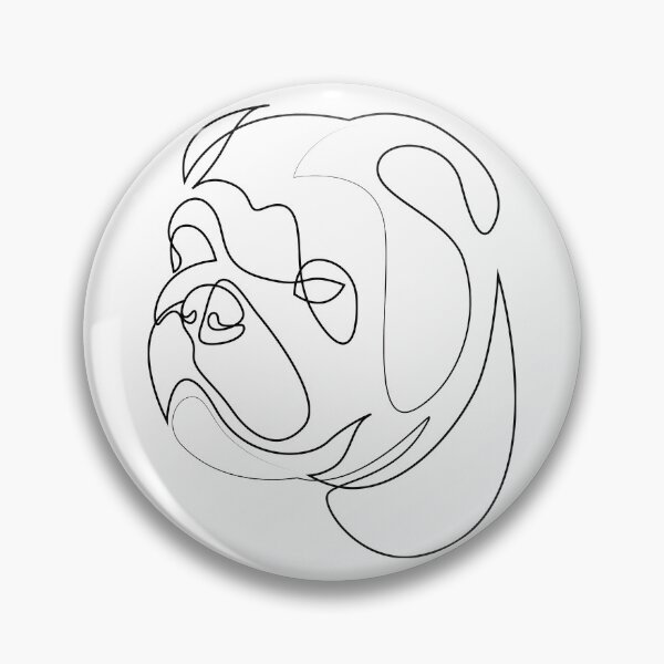 Item preview, English Bulldog - one line drawing designed and sold by addillum.