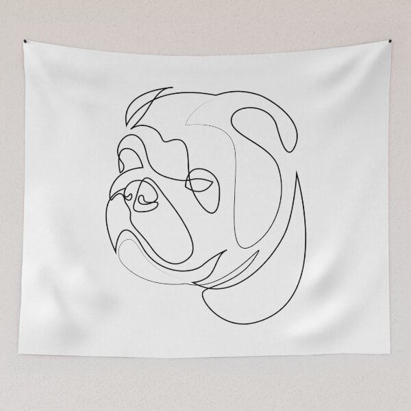 Item preview, English Bulldog - one line drawing designed and sold by addillum.