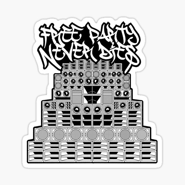 Free Party Never Dies Sticker