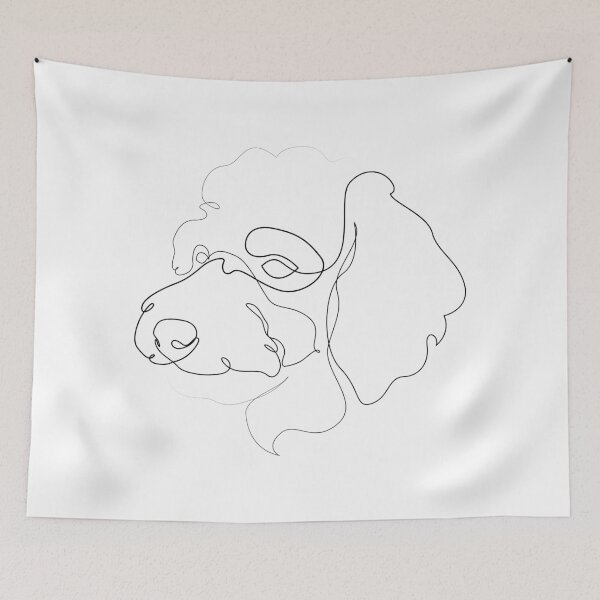 Item preview, Poodle - one line drawing designed and sold by addillum.