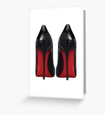 Red Sole Heels - Designer/Fashion/Trendy/Hipster Meme Greeting Card