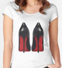 Red Sole Heels - Designer/Fashion/Trendy/Hipster Meme Women's Fitted Scoop T-Shirt