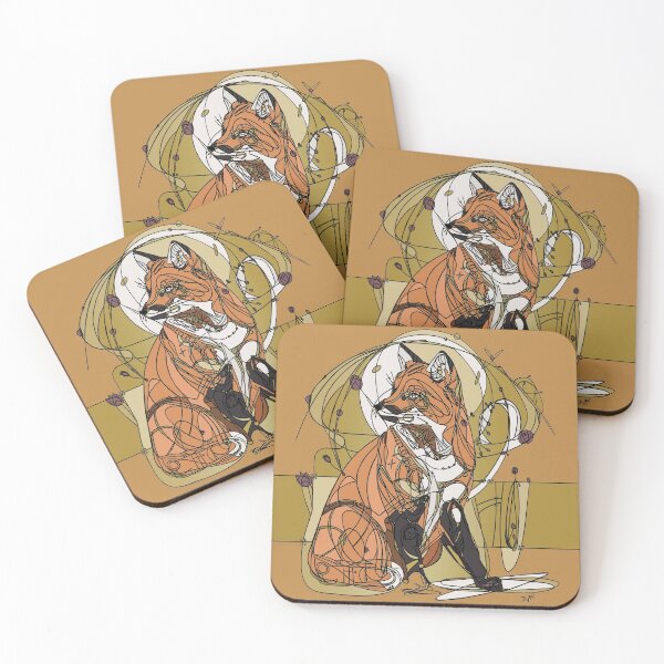 Item preview, Art Nouveau Fox Orange designed and sold by esmeemaclaren.