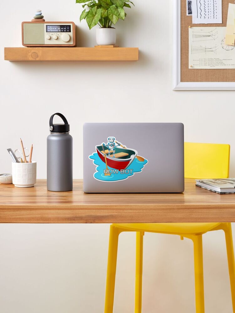 Alternate view of Row Bot. Sticker
