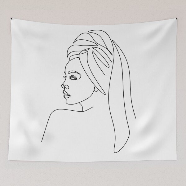 Item preview, Morning Coffee One Line Art, One Line Drawing, Women with Towel, One Line Print, Modern Art Poster, Single Line Art, Minimal Line Art designed and sold by OneLinePrint.