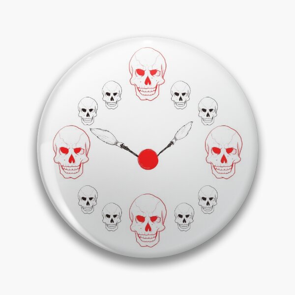 Item preview, Spooky Halloween skull clock designed and sold by The Logical Being.