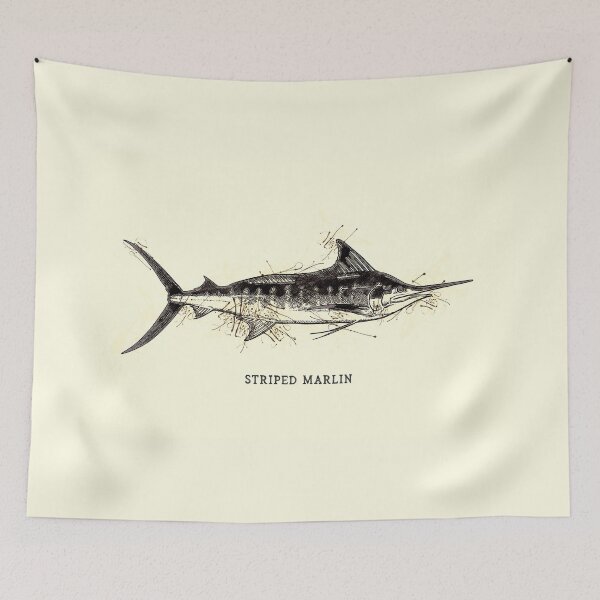 Item preview, Striped Marlin Vintage Art for the Ocean Lovers and Extreme Anglers / Gifts for Fisherman designed and sold by Naumovski.