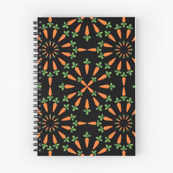 Item preview, Adorable Carrot Pattern - Cute Carrots, Cute Carrot Pattern - Black designed and sold by PattyTheGecko.