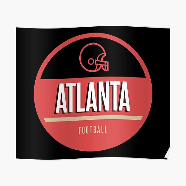 Vintage Football - Atlanta Falcons (Red Falcons Wordmark) - Atlanta Falcons  - Posters and Art Prints