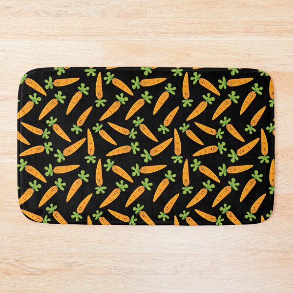 Item preview, Adorable Carrot Pattern - Cute Carrots, Cute Carrot Pattern - Black designed and sold by PattyTheGecko.