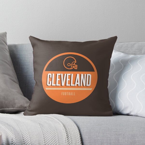 Cleveland Browns Super Plush Mink Diagonal Bed Pillow - Brown