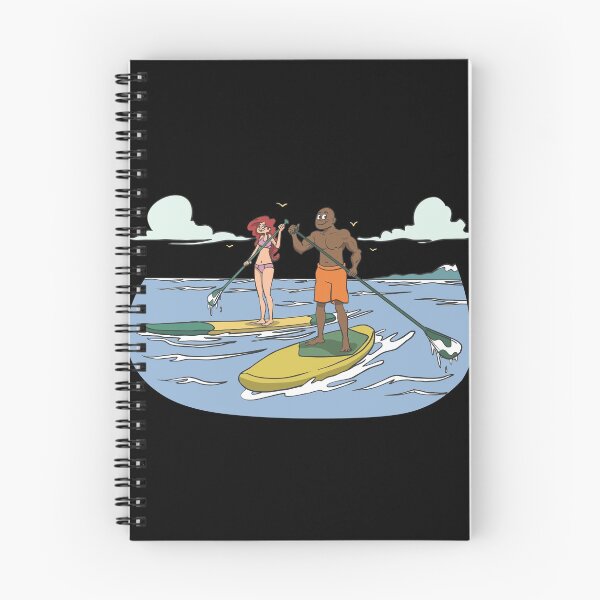 Item preview, Standup paddle couple on lake designed and sold by Monkey Ful.
