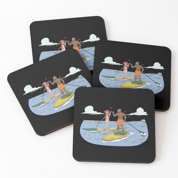 Item preview, Standup paddle couple on lake designed and sold by Monkey Ful.
