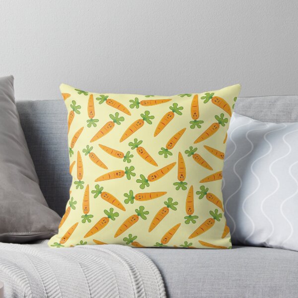 Item preview, Adorable Carrot Pattern - Cute Carrots, Cute Carrot Pattern - Light Yellow designed and sold by PattyTheGecko.