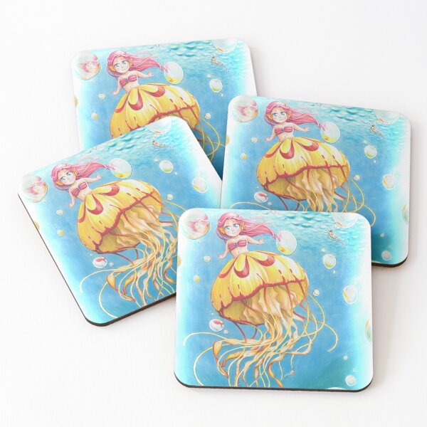 Item preview, tiny jellyfish mermaid dancing with krill designed and sold by Listenes.