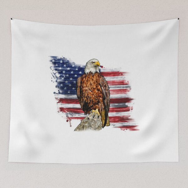 Item preview, The Flag of USA with Bald Eagle designed and sold by Bakhrombek.